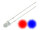 Blink LED 3mm blau rot klar 1,5Hz Flash Blinker Blinklicht bicolor 20 Stück S498
