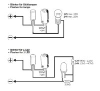 Blinker Wechselblinker 7-24V DC 1A LEDs und Glühlämpchen Bausatz M079E Kemo S102