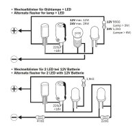 Blinker Wechselblinker 7-24V DC 1A LEDs und Glühlämpchen Bausatz M079E Kemo S102