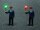 Figur Schaffner beleuchtet LED rot grün beleuchteter Kelle 1:87 H0 - F71