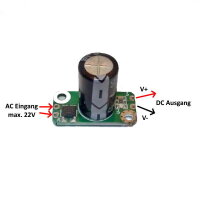 Gleichrichter Spannungswandler für LEDs an AC max....