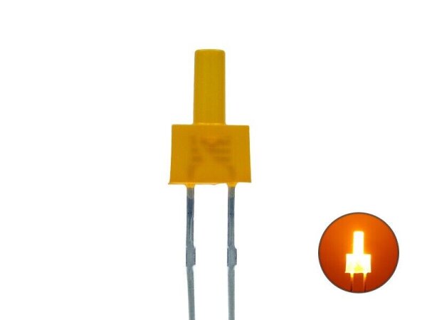 LED 2mm Tower diffus und klar LEDs langer Kopf 7 Farben, Menge und Set AUSWAHL 50 Stück orange diffus