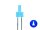 LED 2mm Tower diffus und klar LEDs langer Kopf 7 Farben, Menge und Set AUSWAHL 10 Stück blau diffus