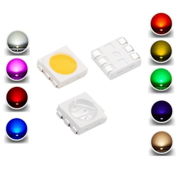 LED 3528 5050 SMD PLCC-2 PLCC-6 LEDs 10 20 50 100 Stück Set und 9 Farben AUSWAHL Sortiment 90 Stück 5050 Set 5050 alle Farben
