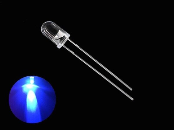 LED 5mm klar LEDs 10, 20, 50 oder 100 Stück oder Set 8 Farben zur AUSWAHL Blau 10 Stück