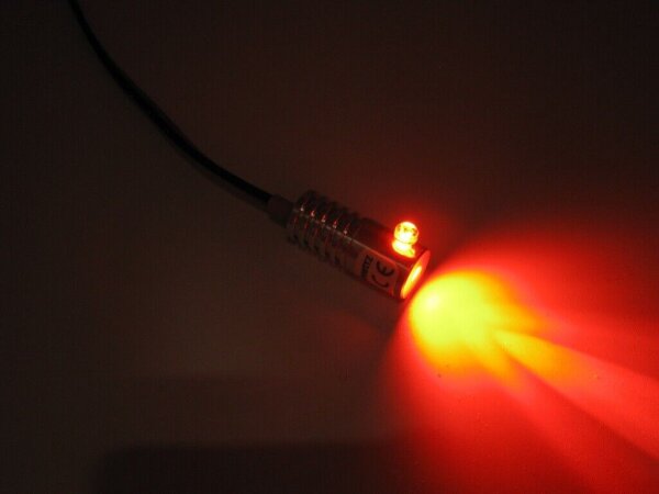 LED Adapter für Lichtwellenleiter Lichtleiter LWL Lichtfaser mit LED 12V Rot