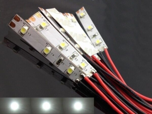 LED Hausbeleuchtung Beleuchtung weiß mit Kabel 8-16V für Häuser 10 Stück S027