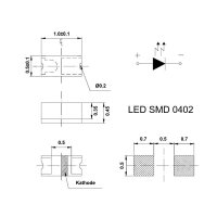 LED SMD 0402 micro mini LEDs 10 20 50 100 Stück und Set und 8 Farben AUSWAHL