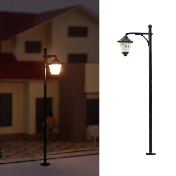LED Straßenlampen H0 TT Parkleuchten 6,5cm 12-19V Parklampen Set 10 Stück S046