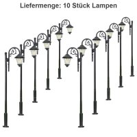 LED Straßenlampen H0 TT Lampen Leuchten 6,5cm 12-19V Modellbahn 10 Stück S105