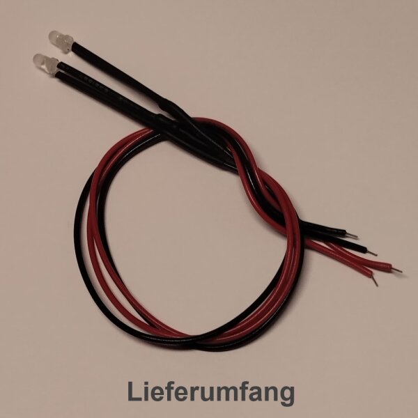 LED Umbauset für H0 Loks Lichtwechsel rot/weiß, rot/warmweiß Wendezug Triebwagen weiß / rot