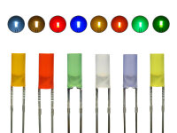LED Zylinder 3mm diffus zylindrisch Flat Top LEDs 10 20 50 Stück und Set Auswahl