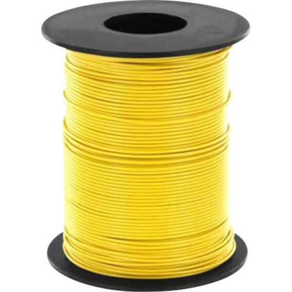 Litze Kabel 0,14mm² LIY Kupferschaltlitze 100 Meter auf Spule 10 Farben Auswahl Gelb