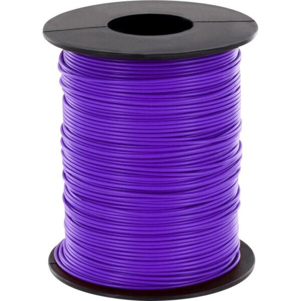 Litze Kabel 0,14mm² LIY Kupferschaltlitze 100 Meter auf Spule 10 Farben Auswahl Lila