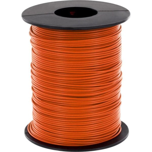 Litze Kabel 0,14mm² LIY Kupferschaltlitze 100 Meter auf Spule 10 Farben Auswahl Orange