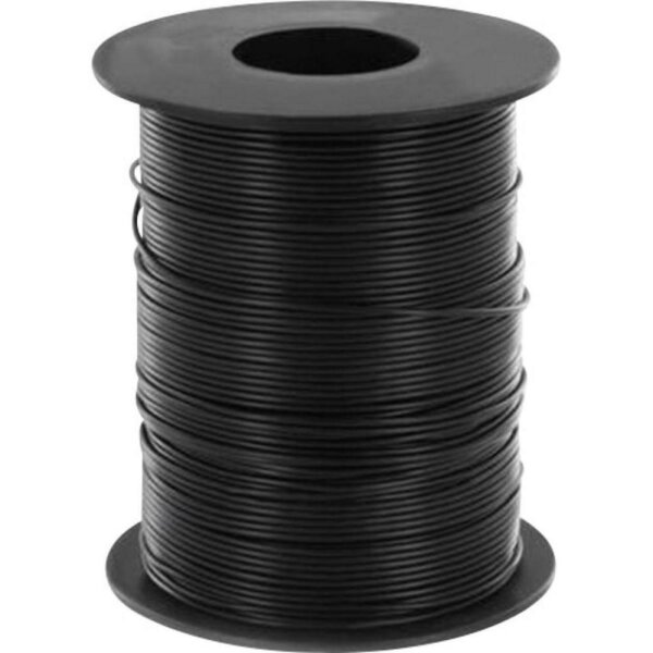Litze Kabel 0,14mm² LIY Kupferschaltlitze 100 Meter auf Spule 10 Farben Auswahl Schwarz