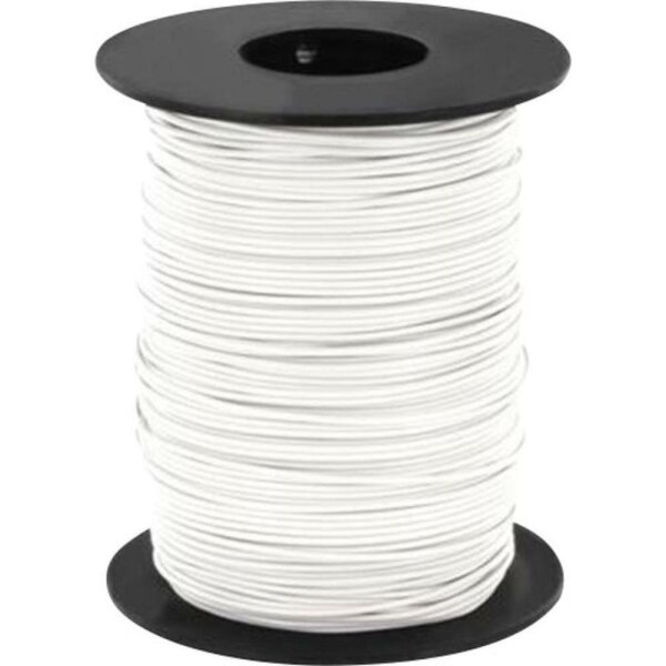 Litze Kabel 0,14mm² LIY Kupferschaltlitze 100 Meter auf Spule 10 Farben Auswahl Weiß