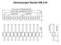 Micro Stecker Buchsen RM 2.54 2- 3- 4- 5- 6-polig...