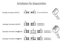 Miniatur Kippschalter Schalter 3-polig EIN/AUS/EIN 1xUM Umschalter 20 Stück S011