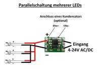 Konstantstromquelle LED Treiber 10mA LEDs an 4-24V AC/DC Mini KSQ 5 Stück S1116