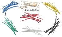 Schrumpfschlauch 1,2 / 0,6 mm und 2,4 / 1,2 mm ideal für Kabel LED je 2 Meter