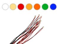 SMD Blink LED 0805 blinkend mit Kabel angelötet Ø 0,3mm Microkabel LEDs 7 Farben