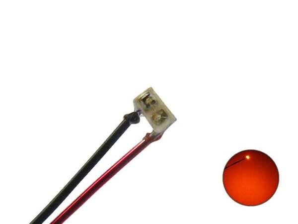 SMD LED 0201 mit Kupferlackdraht Draht mini micro LEDs 7 Farben AUSWAHL orange