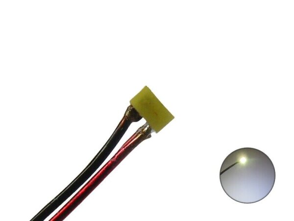 SMD LED 0201 mit Kupferlackdraht Draht mini micro LEDs 7 Farben AUSWAHL kaltweiß