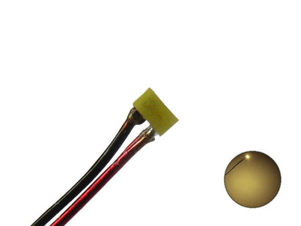 SMD LED 0201 mit Kupferlackdraht Draht mini micro LEDs 7 Farben AUSWAHL warmweiß
