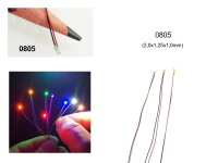 SMD LED 0402 0603 0805 1206 mit Kabel angelötet Ø 0,3mm Microkabel LEDs 10 Stück
