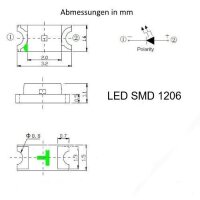 SMD LED 0402 0603 0805 1206 mit Microlitze Litze Kabel LEDs Farben AUSWAHL