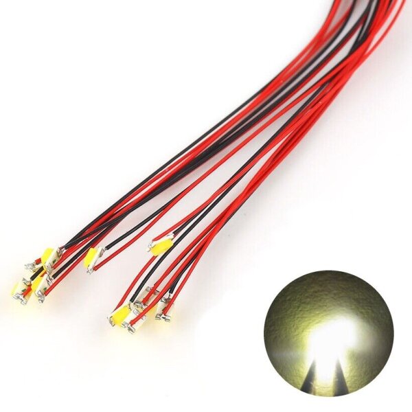 SMD LED 0402 0603 0805 1206 mit Microlitze Litze Kabel LEDs Farben AUSWAHL 20 Stück 0805 warmweiß