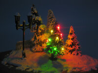 Weihnachtsbaum LED Lichterkette bunt beleuchtet 12 LEDs...