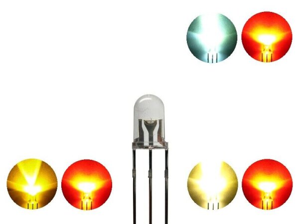 Duo LED 5mm bicolor LEDs 3pin DIGITAL Lichtwechsel Loks Zug Triebwagen G 1 0 H0