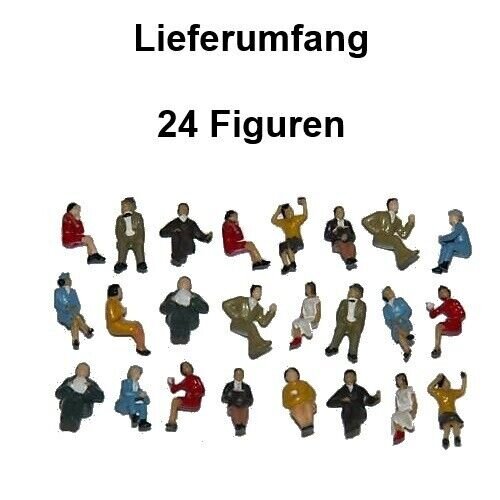 50 Stück Bemalte Sitzfiguren Für Modelleisenbahn - Maßstab 1:32 Für Realistische Szenen