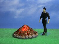 Lagerfeuer mit LED Brandflackern Feuer für Spur 1 +...