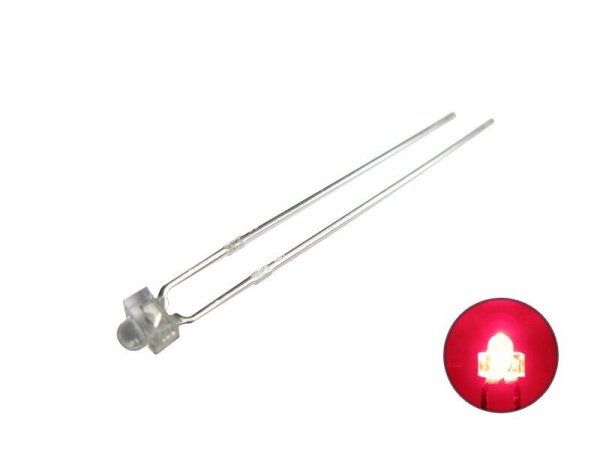 LED 1,8mm diffus und klar mini Miniatur LEDs 7 Farben, Menge und Set zur AUSWAHL 20 Stück rot klar