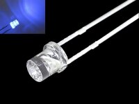 LED 3mm Zylinder klar Flachkopf LEDs zylindrisch flach...