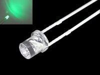 LED 3mm Zylinder klar Flachkopf LEDs zylindrisch flach...