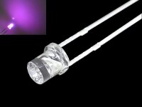 LED 3mm Zylinder klar Flachkopf LEDs zylindrisch flach...
