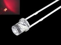 LED 3mm Zylinder klar Flachkopf LEDs zylindrisch flach...