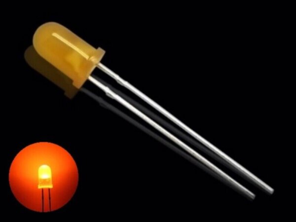 LED 5mm diffus LEDs 7 Farben 10, 20, 50 oder 100 Stück und Set zur Auswahl Orange 50 Stück