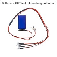 LED Beleuchtung RC Tuning Xenon 1:8 1:10 1:18 1:24 + Schalter Batterieclip S215