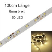 LED Beleuchtung warmweiß 100cm 60 LEDs Häuser Waggons RC Modelle 1 Meter S332