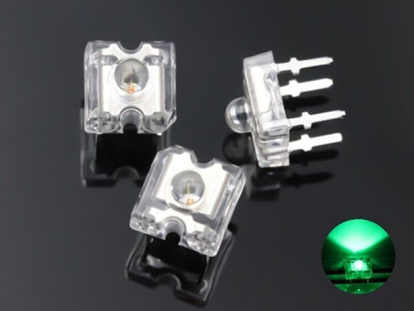 LED Piranha 3mm 5mm SuperFlux LEDs 10 20 50 100 Stück und Set 7 Farben AUSWAHL 100 Stück grün 3mm