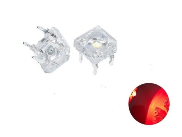 LED Piranha 5mm SuperFlux Spider LEDs 10 20 50 100 Stück und Set Farben AUSWAHL Rot 50 Stück