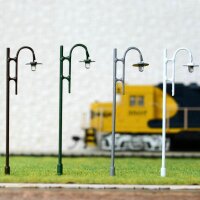 LED Straßenlampen Bogenleuchten 7,5cm Bogenlampen für H0 10 Stück Laternen
