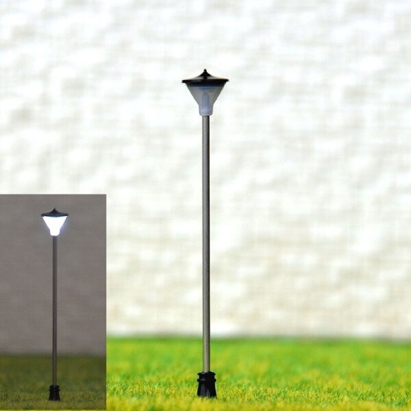 LED Straßenlampen H0 TT Lampen 12-19V variable Höhe 4 bis 7cm Set 10 Stück W423