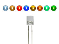 LED Zylinder 5mm klar zylindrisch Flat Top LEDs 10 20 50...