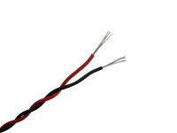 Litze Zwillingslitze 2x 0,04mm² rot schwarz...